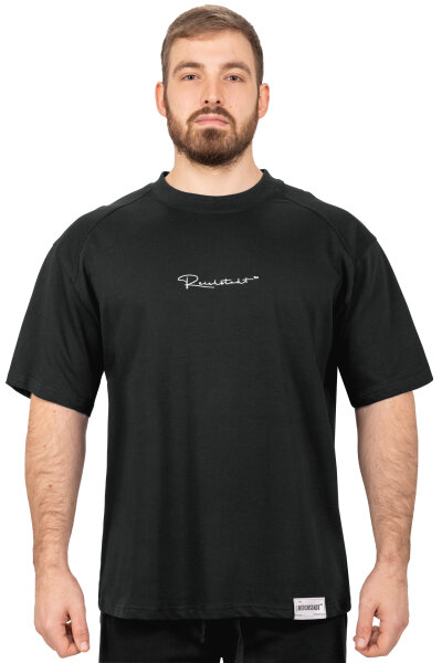Reichstadt Herren Oversized Kurzes Hemd 22RS033 Black XL
