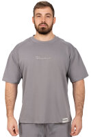 Reichstadt Herren Oversized Kurzes Hemd 22RS033 Dark Grey XXL