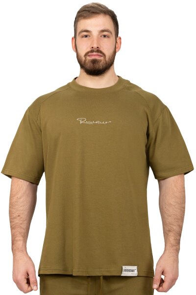 Herren Oversize Sport T-Shirt S-22RS033 Kaki M
