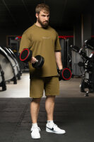 Herren Oversize Sport T-Shirt S-22RS033 Kaki M