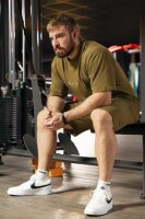 Herren Oversize Sport T-Shirt S-22RS033 Kaki M