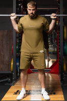 Reichstadt Herren Oversized Kurzes Hemd 22RS033 Khaki 5XL