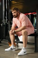 Reichstadt Herren Oversized Kurzes Hemd 22RS033 Old Pink M