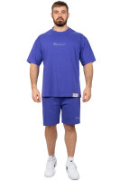 Reichstadt Herren Oversized Kurzes Hemd 22RS033 Light Purple 4XL