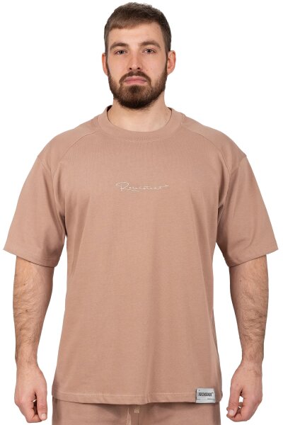 Reichstadt Herren Oversized Kurzes Hemd 22RS033 Warm Brown S