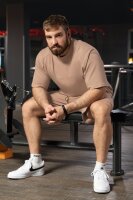 Reichstadt Sports Herren Oversize T-Shirt S-22RS033 Warm Brown XXL