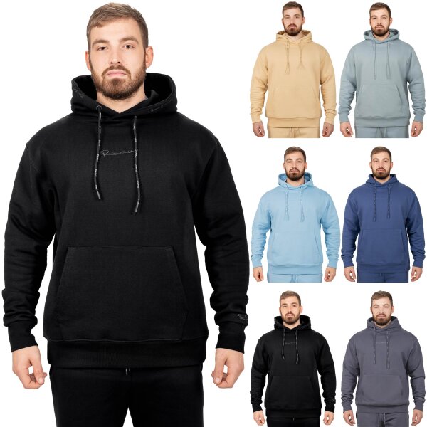 Reichstadt Herren Regular Fit Sport Hoodie Marken-Stick S-23RS034
