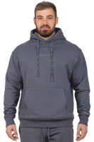 Reichstadt Herren Regular Fit Sport Hoodie Marken-Stick S-23RS034 Anthracite L