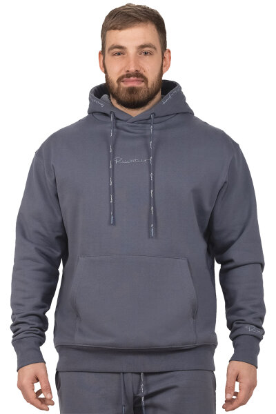 Reichstadt Herren Regular Fit Sport Hoodie Marken-Stick S-23RS034 Anthracite 5XL