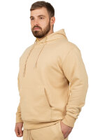 Reichstadt Herren Regular Fit Sport Hoodie Marken-Stick S-23RS034 Beige L