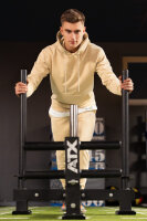 Reichstadt Herren Regular Fit Sport Hoodie Marken-Stick S-23RS034 Beige L