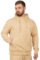 Regular Fit Sport Hoodie Herren Marken-Stick S-23RS034 Beige 4XL