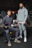 Regular Fit Sport Hoodie Herren Marken-Stick S-23RS034 Grey M