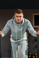 Regular Fit Sport Hoodie Herren Marken-Stick S-23RS034 Grey 4XL