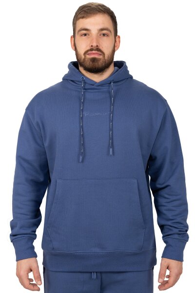 Reichstadt Herren Regular Fit Sport Hoodie Marken-Stick S-23RS034 Dark Blue 3XL