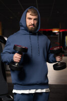 Reichstadt Herren Regular Fit Sport Hoodie Marken-Stick S-23RS034 Dark Blue 3XL