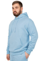 Reichstadt Herren Regular Fit Sport Hoodie Marken-Stick S-23RS034 Baby Blue XS