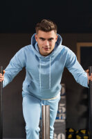 Reichstadt Herren Regular Fit Sport Hoodie Marken-Stick S-23RS034 Baby Blue XS