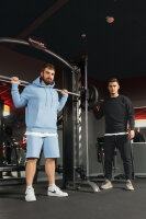 Reichstadt Herren Regular Fit Sport Hoodie Marken-Stick S-23RS034 Baby Blue XS