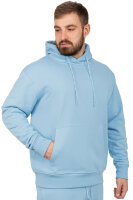 Reichstadt Herren Regular Fit Sport Hoodie Marken-Stick S-23RS034 Baby Blue M