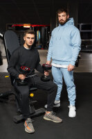 Regular Fit Sport Hoodie Herren Marken-Stick S-23RS034 Baby Blue 4XL