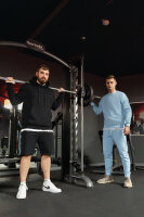 Regular Fit Sport Hoodie Herren Marken-Stick S-23RS034 Black 5XL