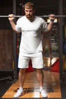 Regular Fit Shorts Herren Marken-StickS-23RS043 White 4XL