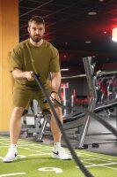 Regular Fit Shorts Herren Marken-StickS-23RS043 Khaki 4XL