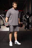 Herren Sport Oversize T-Shirt S-23RS041 Dark Grey 4XL