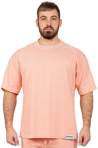 Reichstadt Herren Relaxed Fit Sport Kurzarmshirt S-23RS041 Old Pink 5XL