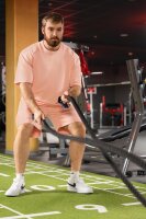 Relaxed Fit T-Shirt Herren  S-23RS041 Old Pink 5XL