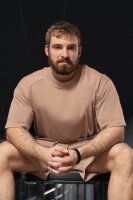 Reichstadt Herren Relaxed Fit Sport Kurzarmshirt S-23RS041 Warm Brown S