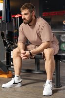 Reichstadt Herren Relaxed Fit Sport Kurzarmshirt S-23RS041 Warm Brown 4XL