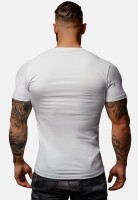 Herren Print  T-Shirt 24RS046 Wei&szlig; XS