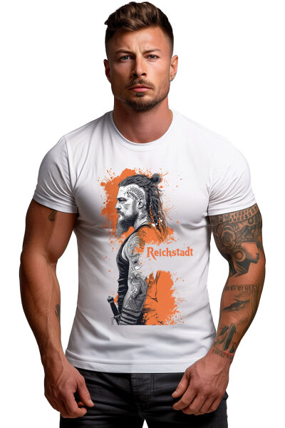 Reichstadt Herren Relaxed Fit T-Shirt 24RS046 White 4XL