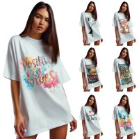 Damen Oversized Print T-Shirt 24RSW057