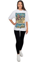 Reichstadt Damen Oversized Kurzarmshirt 24RSW057 Beachside Booklover S