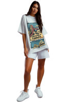 Oversized T-Shirt Damen Logoschriftzug 24RSW057 mehrfarbig M