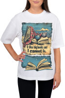 Reichstadt Damen Oversized Kurzarmshirt 24RSW057 Beachside Booklover L