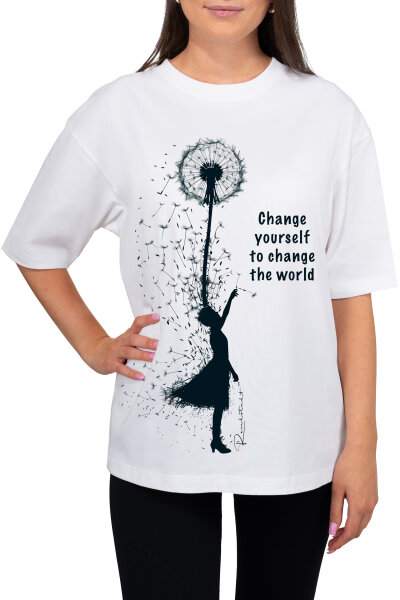 Reichstadt Damen Oversized Kurzarmshirt 24RSW057 Positive Dreamer L