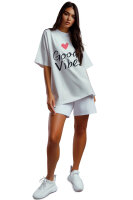 Oversized T-Shirt Damen Logoschriftzug 24RSW057 Positive Pulse XXL