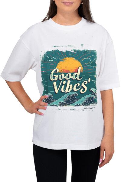Reichstadt Damen Oversized Kurzarmshirt 24RSW057 Sunset Vibes L