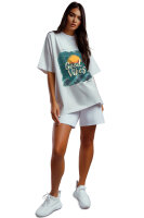 Oversized T-Shirt Damen Logoschriftzug 24RSW057 Sunset Vibes L