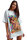 Damen Oversized Print T-Shirt 24RSW057 Retro Vibes XL