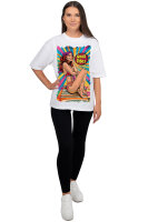 Reichstadt Damen Oversized Kurzarmshirt 24RSW057 Retro Vibes XXL
