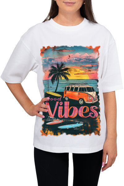 Reichstadt Damen Oversized Kurzarmshirt 24RSW057 Surfside Vibes L