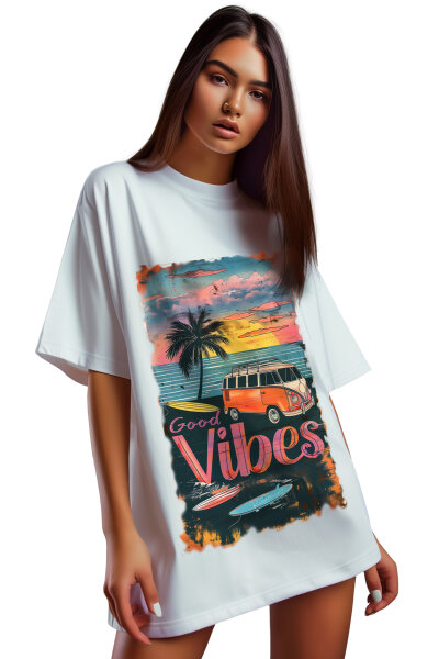 Relaxed Fit T-Shirt Damen  24RSW057 Surfside Vibes XL