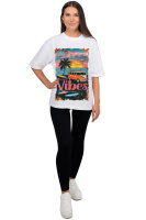 Oversized T-Shirt Damen Logoschriftzug 24RSW057 Surfside Vibes XXL