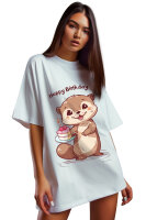 Oversized T-Shirt Damen  24RSW057 Otterly Birthday M