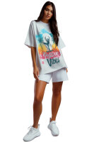 Oversized T-Shirt Damen Logoschriftzug 24RSW057 Tropical Vibes XXL